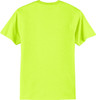 Safety Green Short Sleeve Pocket T Shirt Back