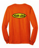 Bright Orange Long Sleeve T-Shirt - 50/50 Cotton/Poly (Preshrunk) USA MADE *Custom Printing Available*