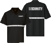 Black Security Reflective Polo with Pocket