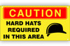 CAUTION HARD HAT REQUIRED IN THIS AREA BANNER | SAFETY BANNER