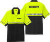 Security Polo - Two Tone Safety Yellow  Black with Enhanced Visibility