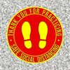 Safe Distance Social Distancing Floor Sticker | Please stay 6 ft apart floor sticker | Coronavirus Pandemic Sticker