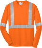 Class 2 Long Sleeve Safety Orange Shirt | HI Viz Orange ANSI Class 2 Safety T-Shirt