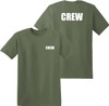 Military Green Crew Member T Shirt | Military Green Crew Tee | Military Green Crew Member Printed Uniform T Shirts