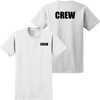 White Crew Member T Shirt | White Crew Tee | White Printed Crew Member Uniform T Shirts