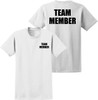 TEAM MEMBER White Pre Printed T Shirt | TEAM MEMBER White Uniform Shirt | White Event Staff Tee