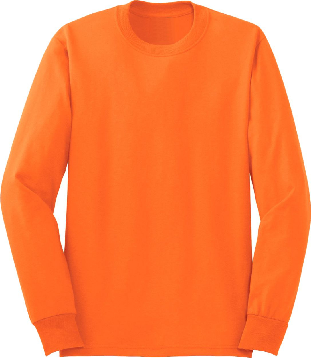 Safety Orange t shirt Long Sleeve Safety Orange Custom TShirt