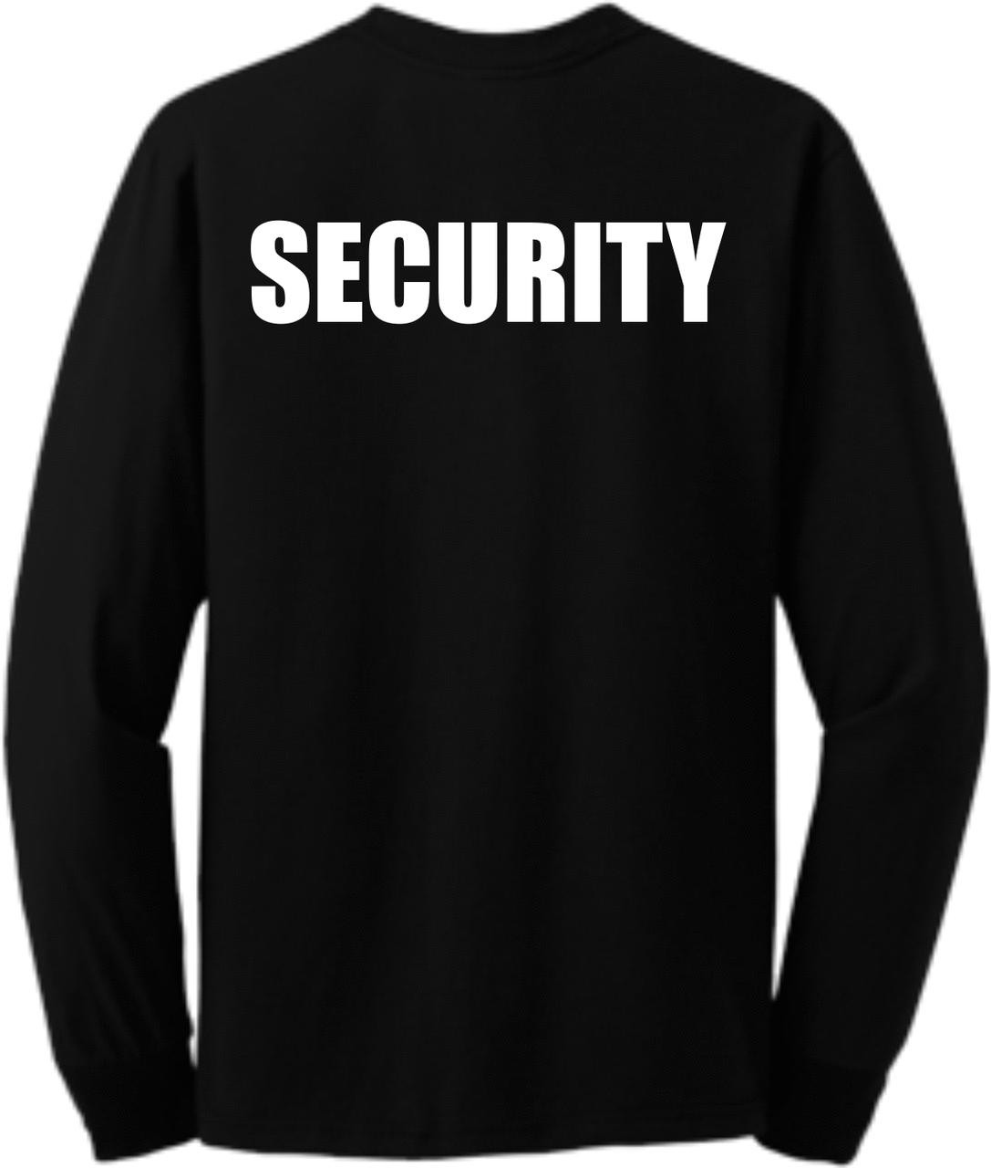 Black Long Sleeve Security Guard TShirt