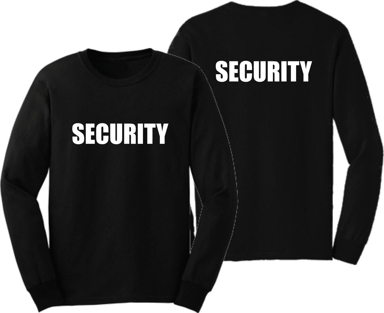 Long Sleeve Black Security T Shirt