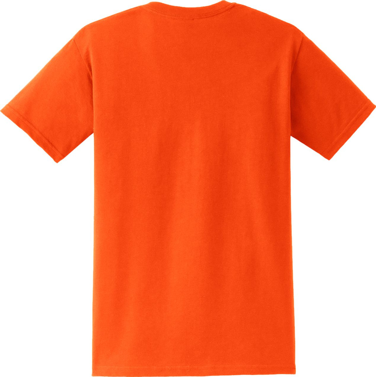 Safety Orange pocket t shirt Short Sleeve| Safety Orange Custom T