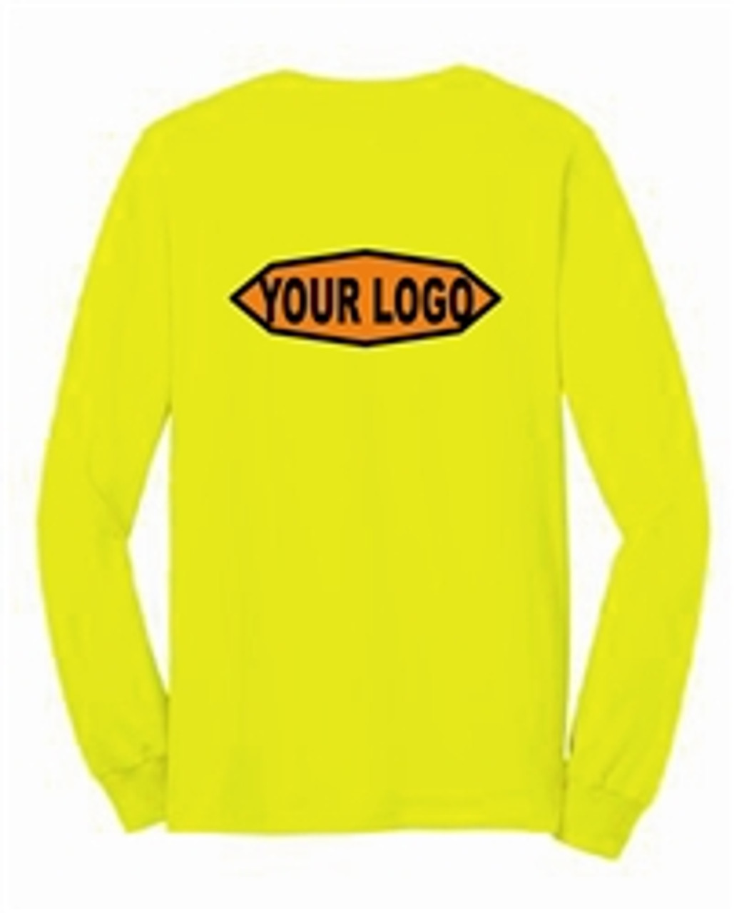 Lime Green Long Sleeve T-Shirt USA - 50/50 Cotton/Poly (Preshrunk) *Custom Printing Available*