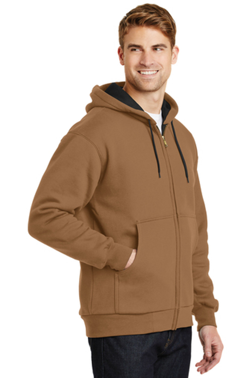 Heavyweight Full-Zip Hooded Sweatshirt with Thermal Ling - CS620