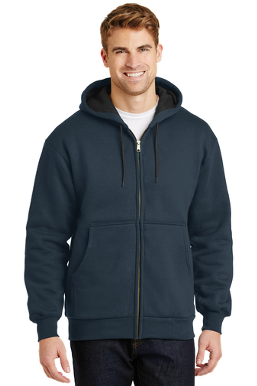 Heavyweight Full-Zip Hooded Sweatshirt with Thermal Ling - CS620