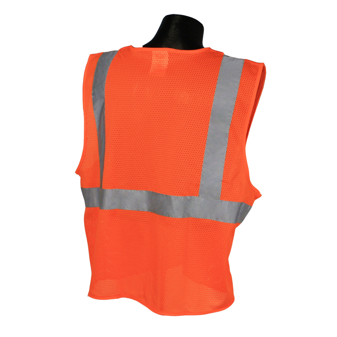 SV2 Safety Vest Safety Orange with Hook and Loop