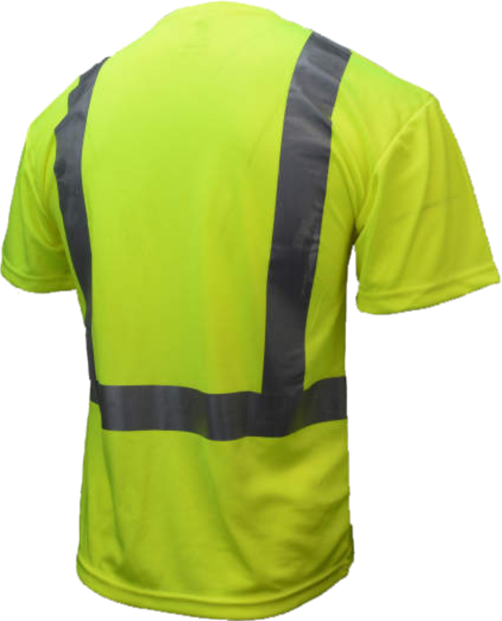 Class 2 High Visibility Safety T-Shirt with Max-Dri™ | Safety Green Hi Vis TShirt with Pocket | Polyester Hi Vis Class 2 Tee  | Reflective Safety Shirt
