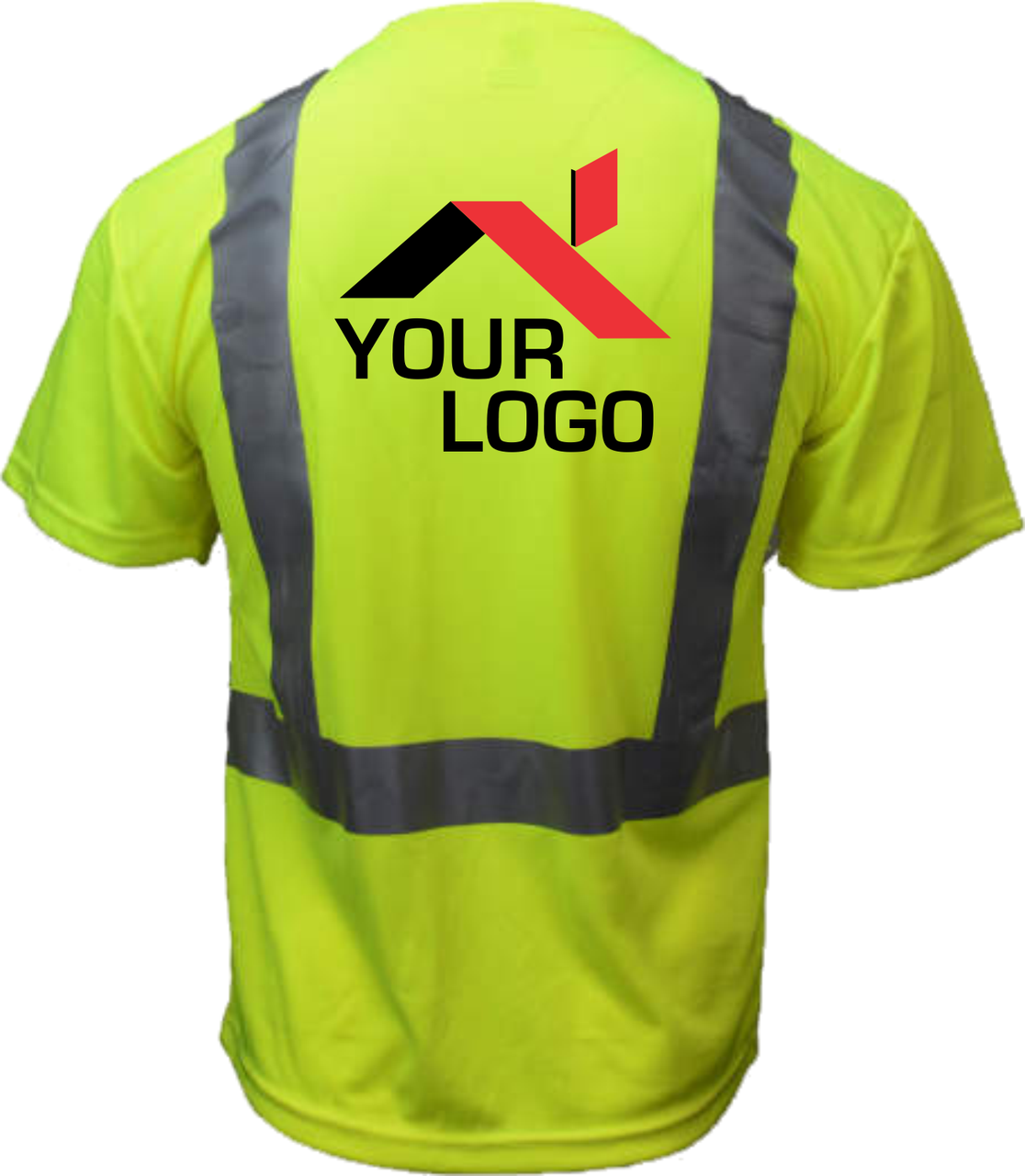 Hi-Vis Green with Black Bottom Type R Class 2 Short Sleeve T-Shirt *Custom  Printing Available*