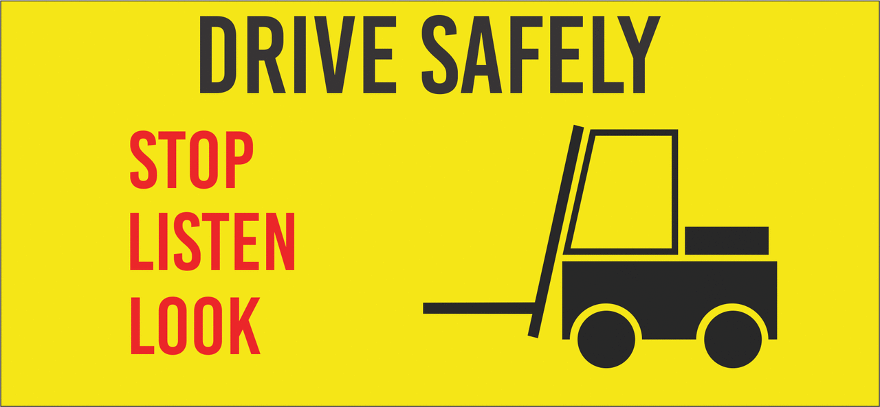 Forklift Safety Banner | Workplace Signage | Jobsite Banner