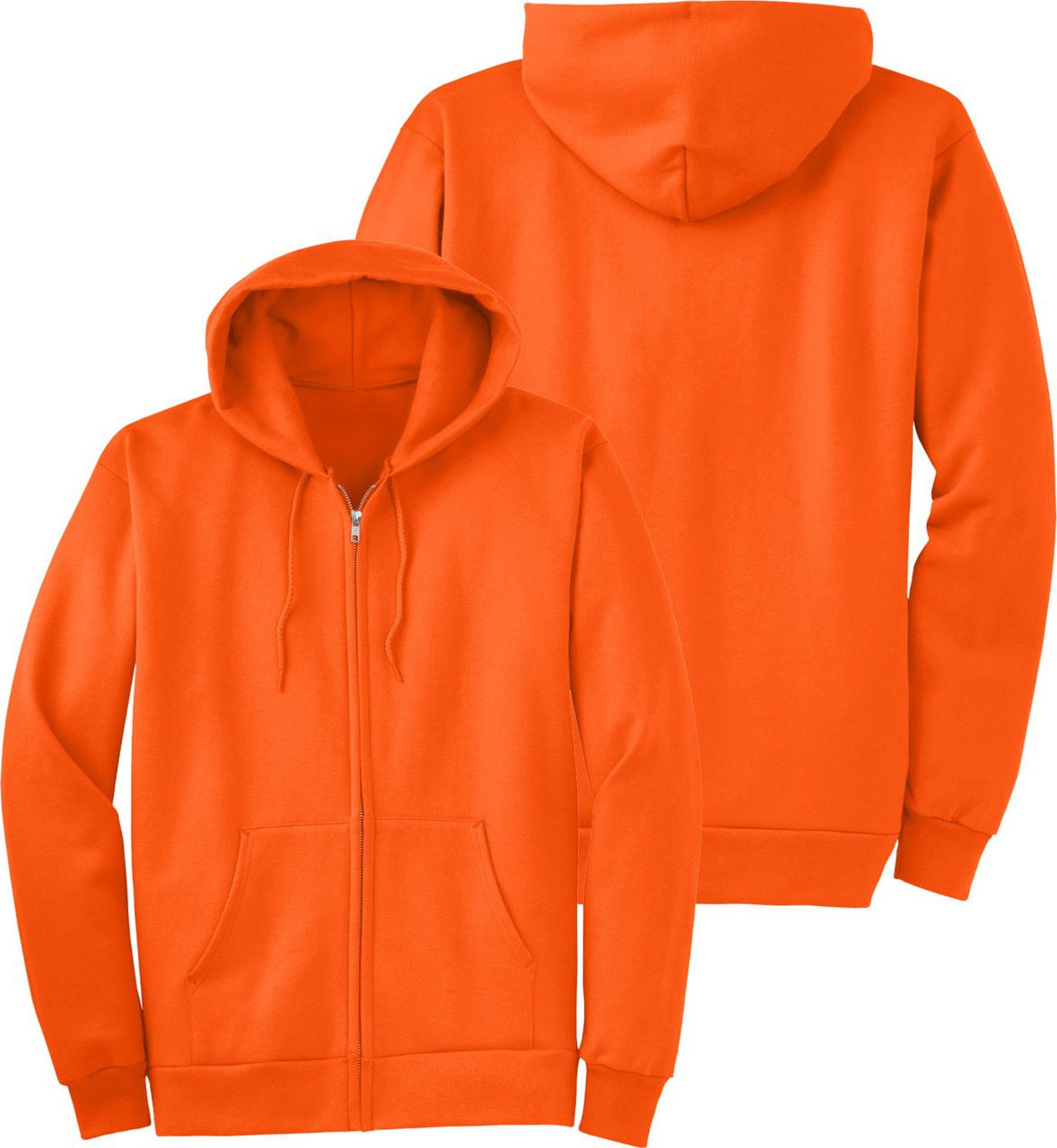 SCHAMPA Old School Thermal Fleece Lined Hoodie: Safety Neon Orange