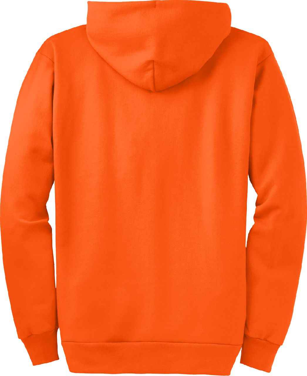 Safety Orange Fleece Hooded Zip Up Sweatshirt *Custom Printing Available* -  Safety Imprints