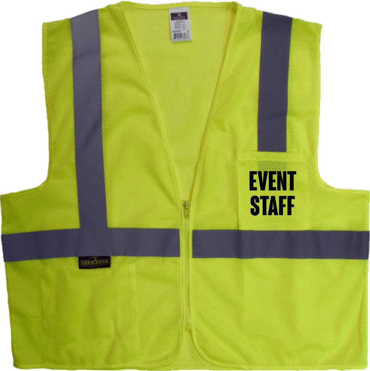 Printed EVENT STAFF Safety Vest Class 2 - Great Hi Vis Vest for Events 