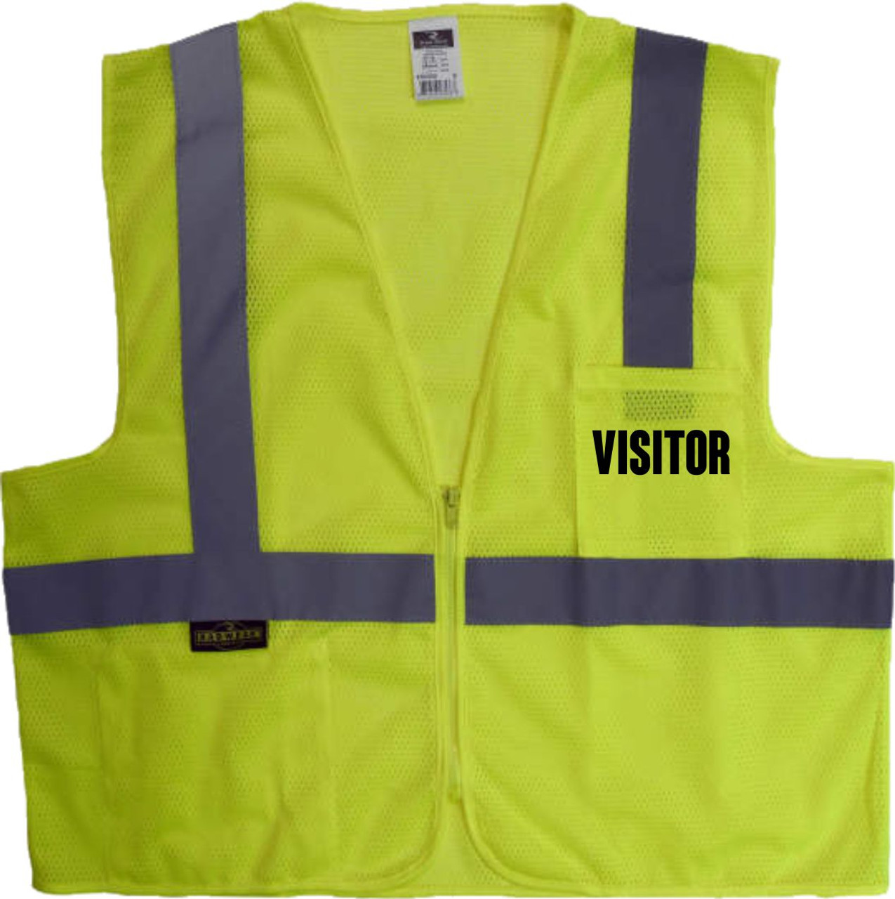 Hi Vis Safety Vest with VISITOR on the front and back