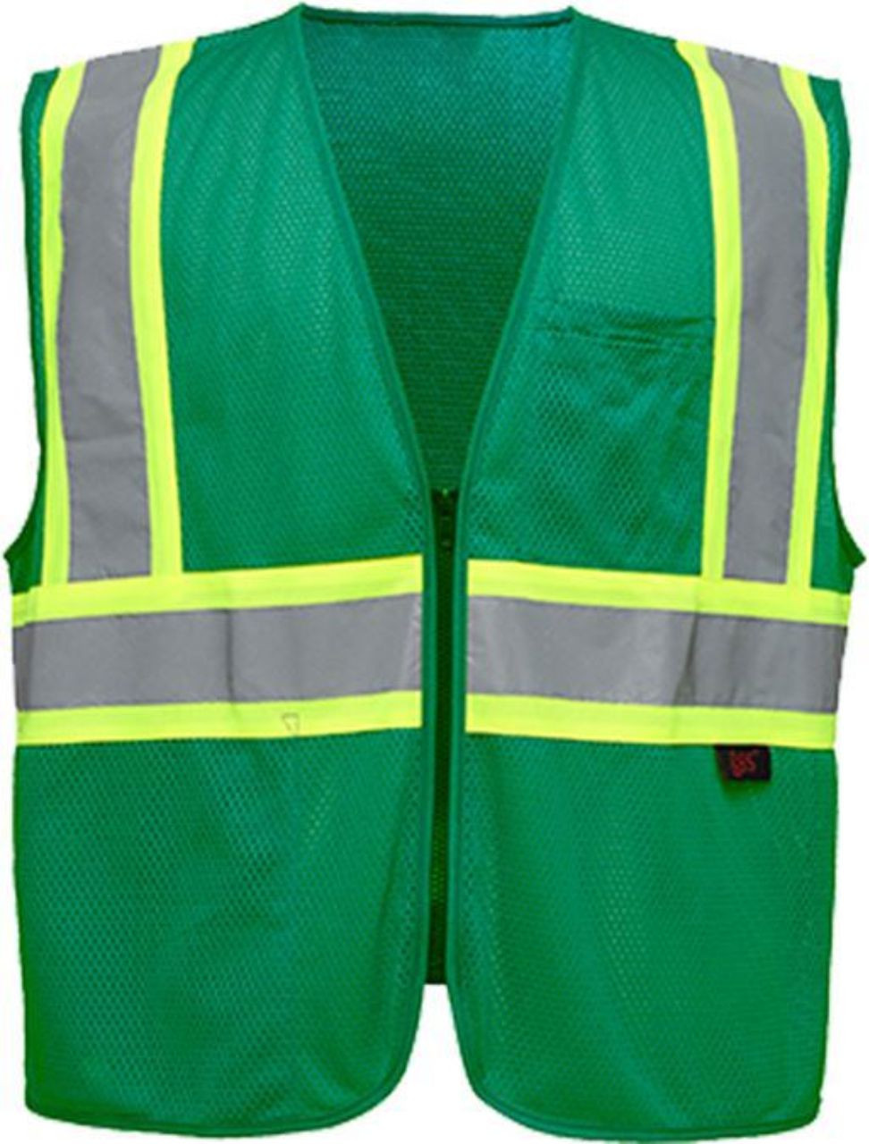 Green Safety Vest | Safety Vest with Trim