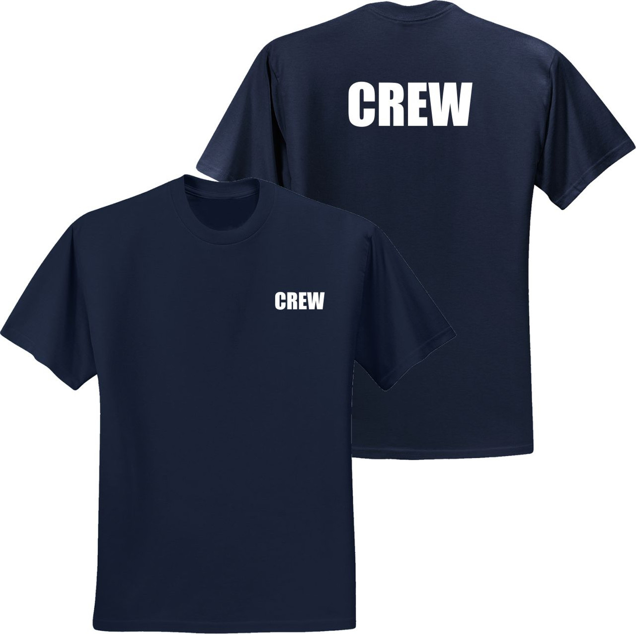 Navy Blue Crew Member T Shirt | Navy Crew Tee | Navy Crew Member Printed Uniform T Shirts