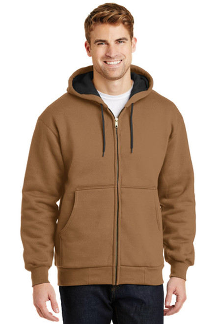 Heavyweight Full-Zip Hooded Sweatshirt with Thermal Ling - CS620