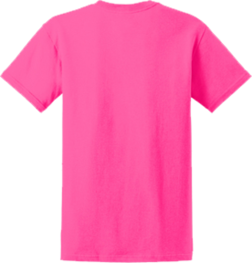 Safety Pink Short Sleeve T Shirt Back