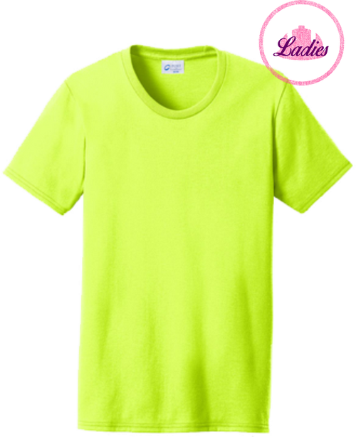 safety green t shirt Short Sleeve Safety Green Custom TShirt
