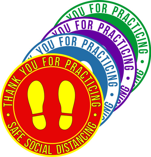 Thank You for Practicing Safe Social Distancing Floor Decal | Covid-19 Floor Sticker | Coronavirus Floor Decal | Social Distancing Floor Sign | Pandemic Floor Sticker | Social Distance Safety Distance Marker
