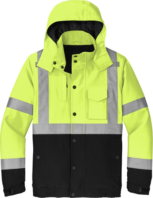 Safety Yellow Bomber Jacket Class 3 ANSI 107 