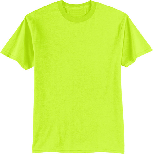 Safety Green TShirt | Hi Vis Work Shirt | Polyester Moisture Wicking