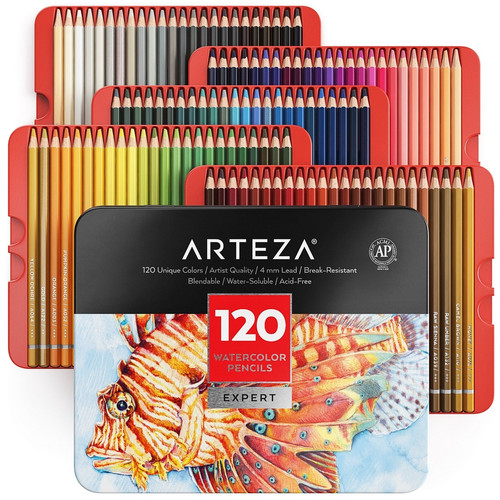 Arteza Woodless Watercolor Pencils (Set of 24)