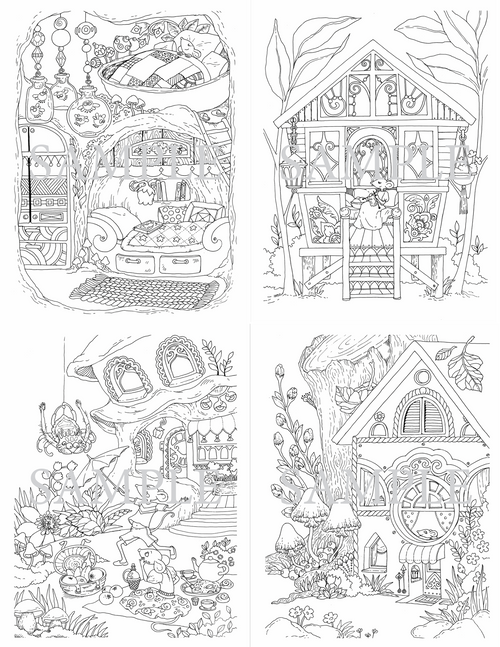 Kewl Koloring - Charming Little Town 5 Coloring Pages