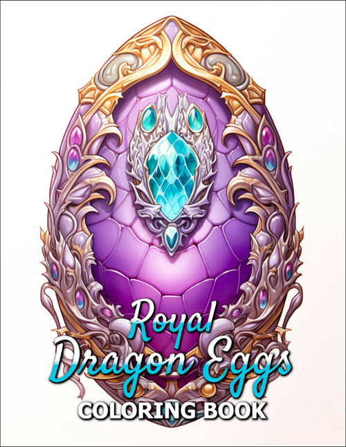 Kewl Koloring - Royal Dragon Eggs Coloring Pages