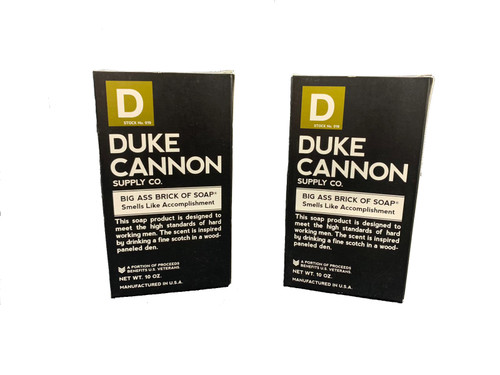 Duke Cannon 10oz Accomplishment bar soap, household bar soap for showering and anything else you can think of.