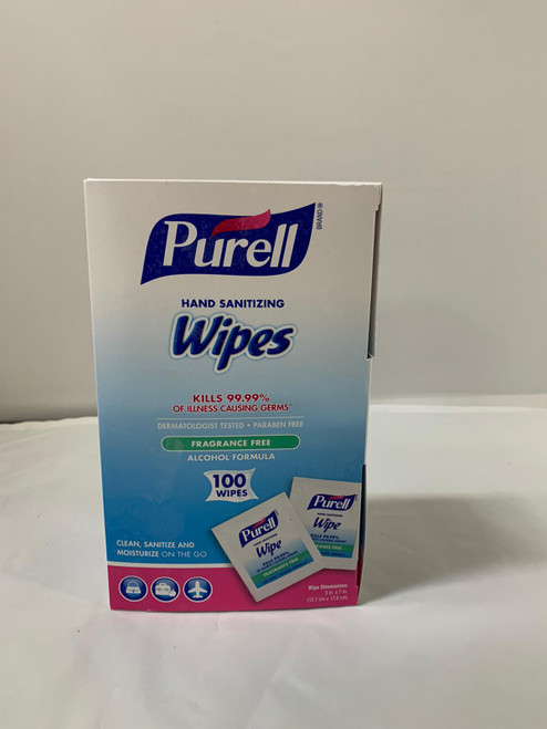 PURELL SANITIZING HAND WIPES INDIVIDUALLY WRAPPED 100CT