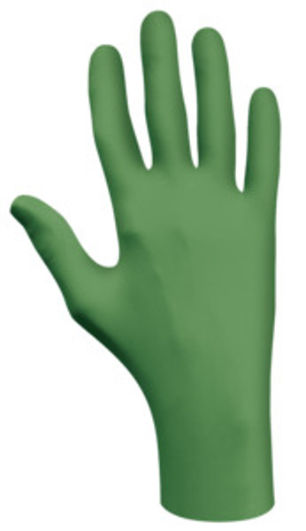 Showa 6110PF Green Nitrile Gloves, 100% biodegradable, product image