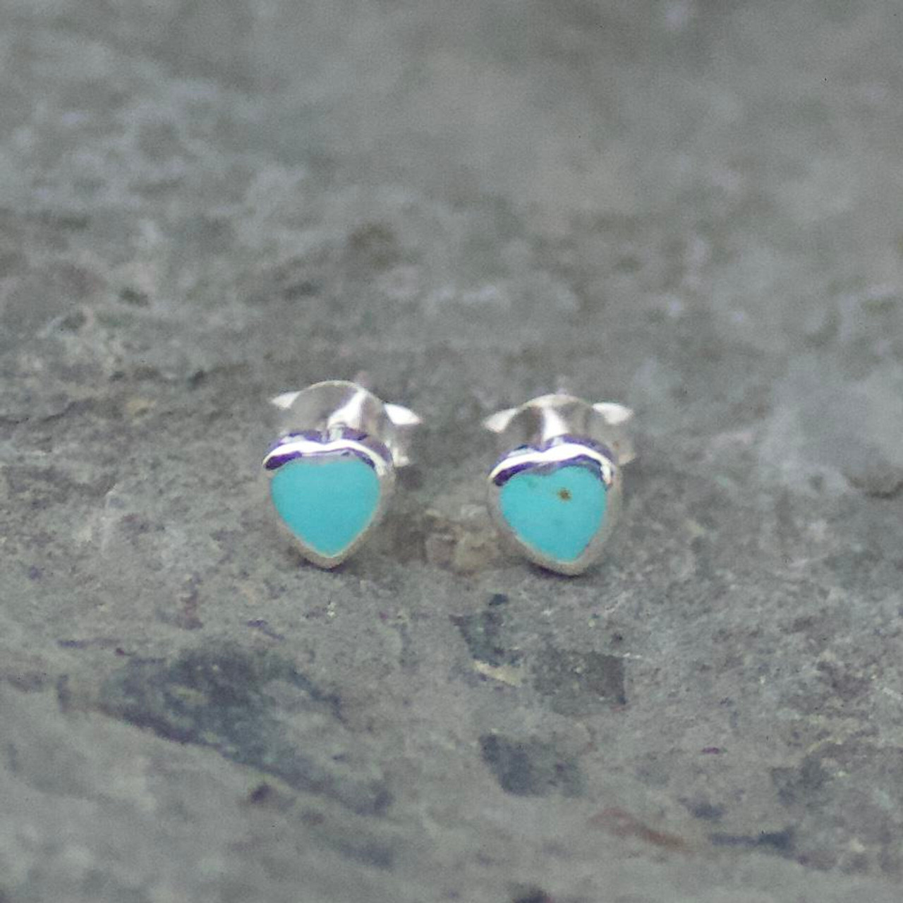 Turquoise Hoop Earrings, Arizona Turquoise Jewelry, Minimalist Tiny Ho –  Rustica Jewelry