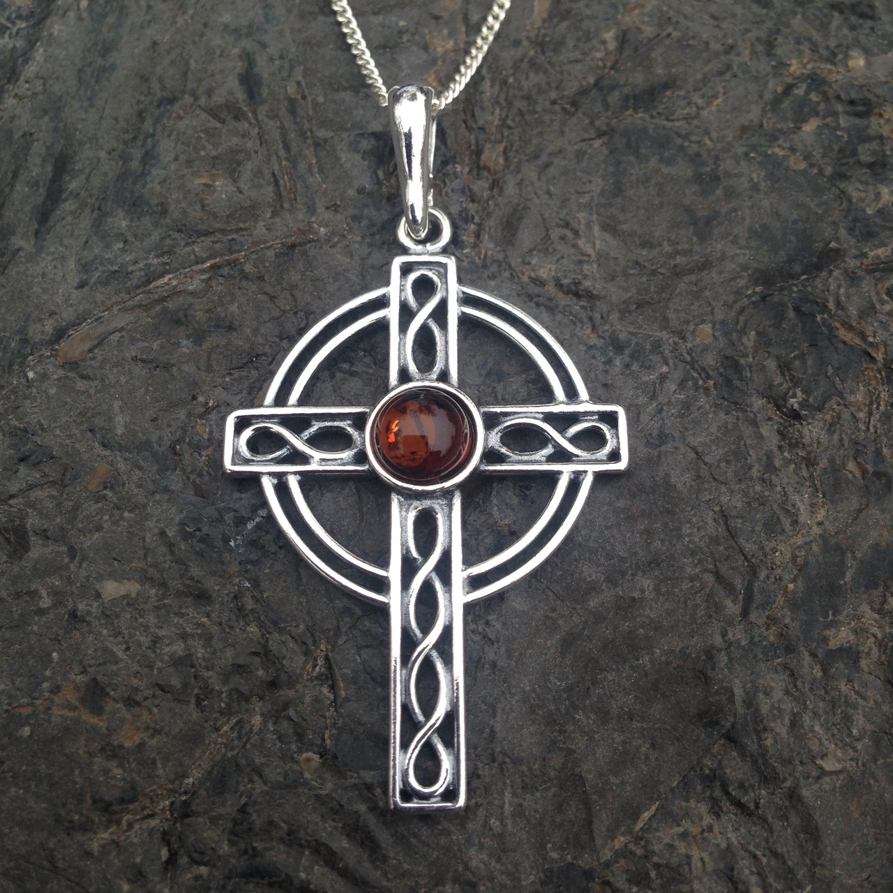 Sterling Silver Celtic Heart Cross Pendant Necklace – Sandy's Silver  Collections
