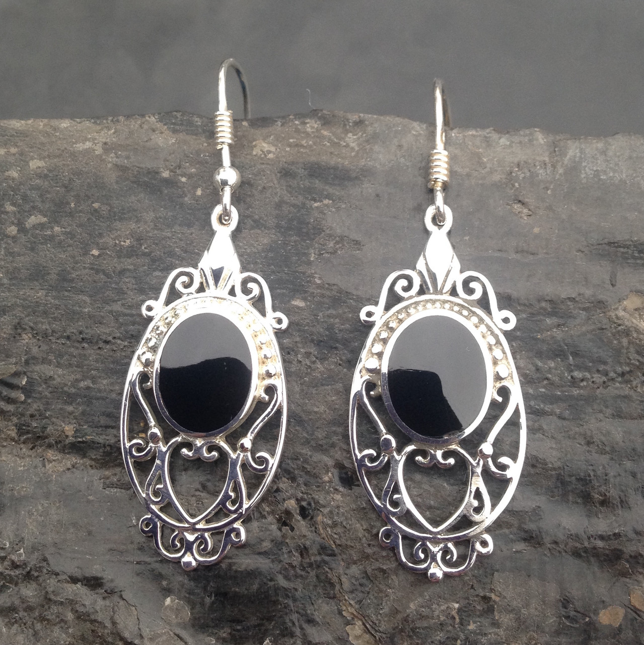 Large filigree store earrings