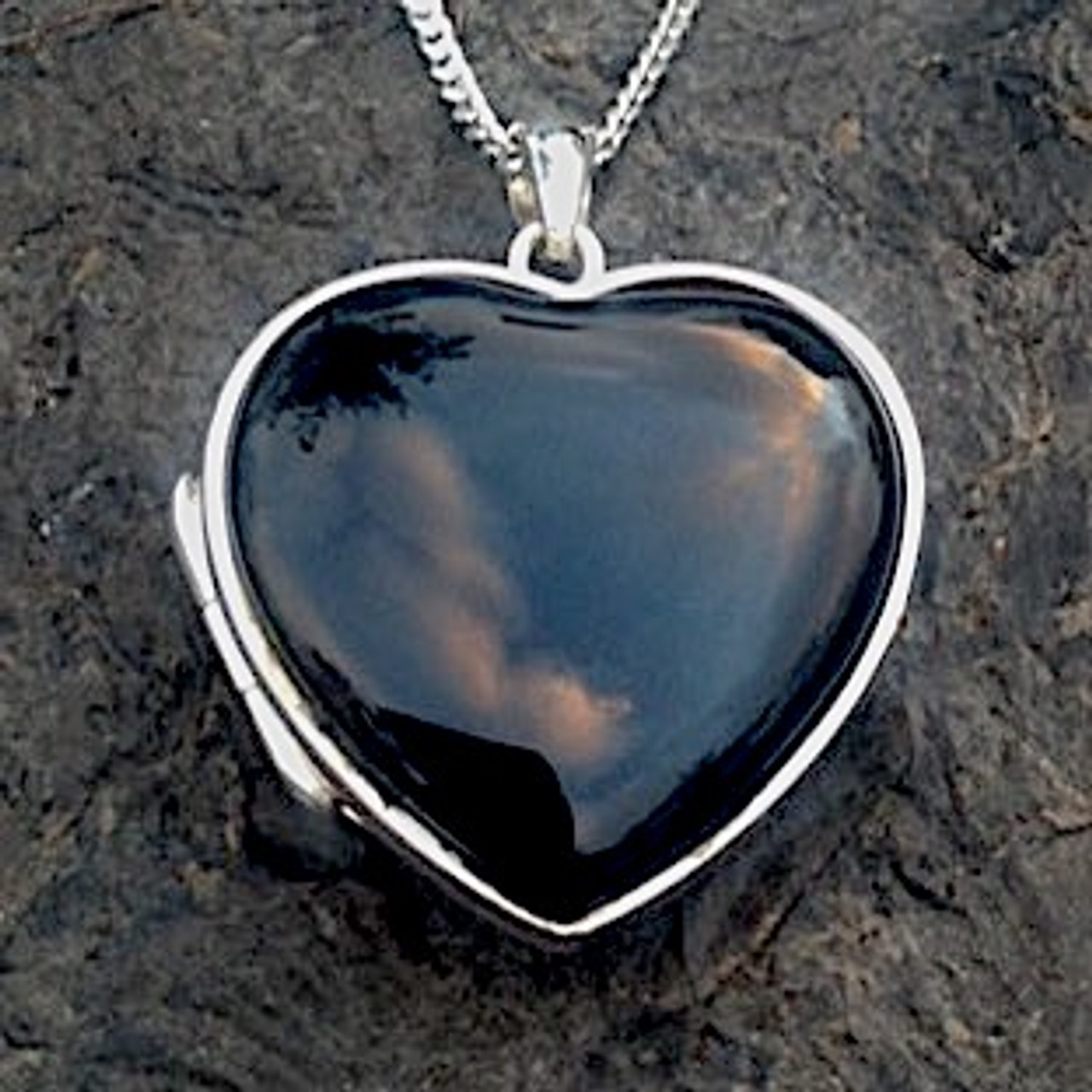 Solid silver heart pendant on sale necklace