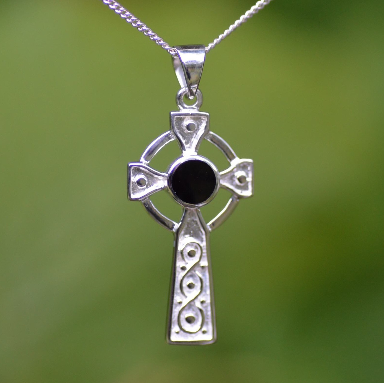 Small Silver Celtic Cross Necklace | Irish Sterling Silver Pendant – Sons  of Vikings
