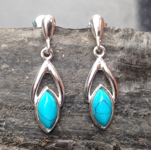 Buy Oomph Jewellery Turquoise Blue Firoza Opal Moonstone Earrings Online At  Best Price @ Tata CLiQ