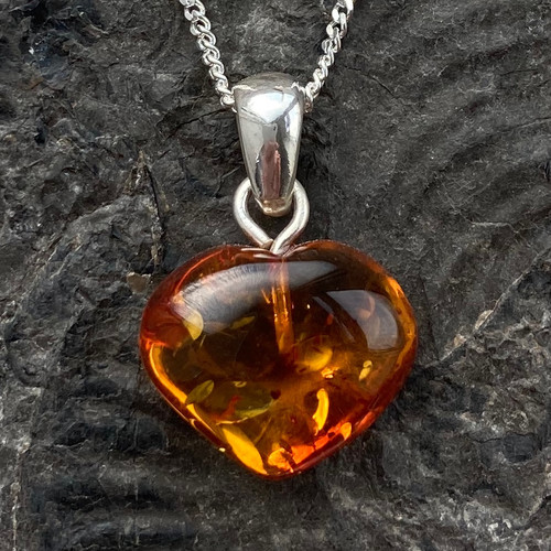 Baltic Cognac Amber Pendants | Handcrafted Jewellery | Aurora Jet