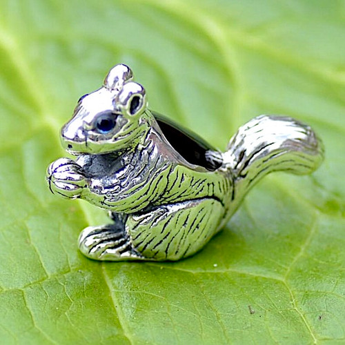 Collectible 925 silver and Whitby Jet ornamental animal Figurine