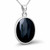 Whitby Jet Blue John double sided oval pendant 
