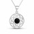 Whitby Jet Celtic pendant on sterling silver curb chain