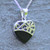 Handcrafted contemporary Whitby Jet and silver heart necklace